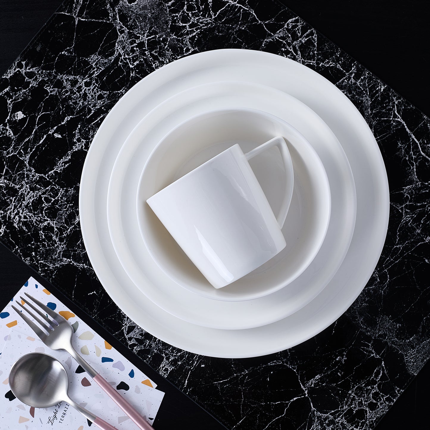 Madeline Bone China Dinnerware Set - White