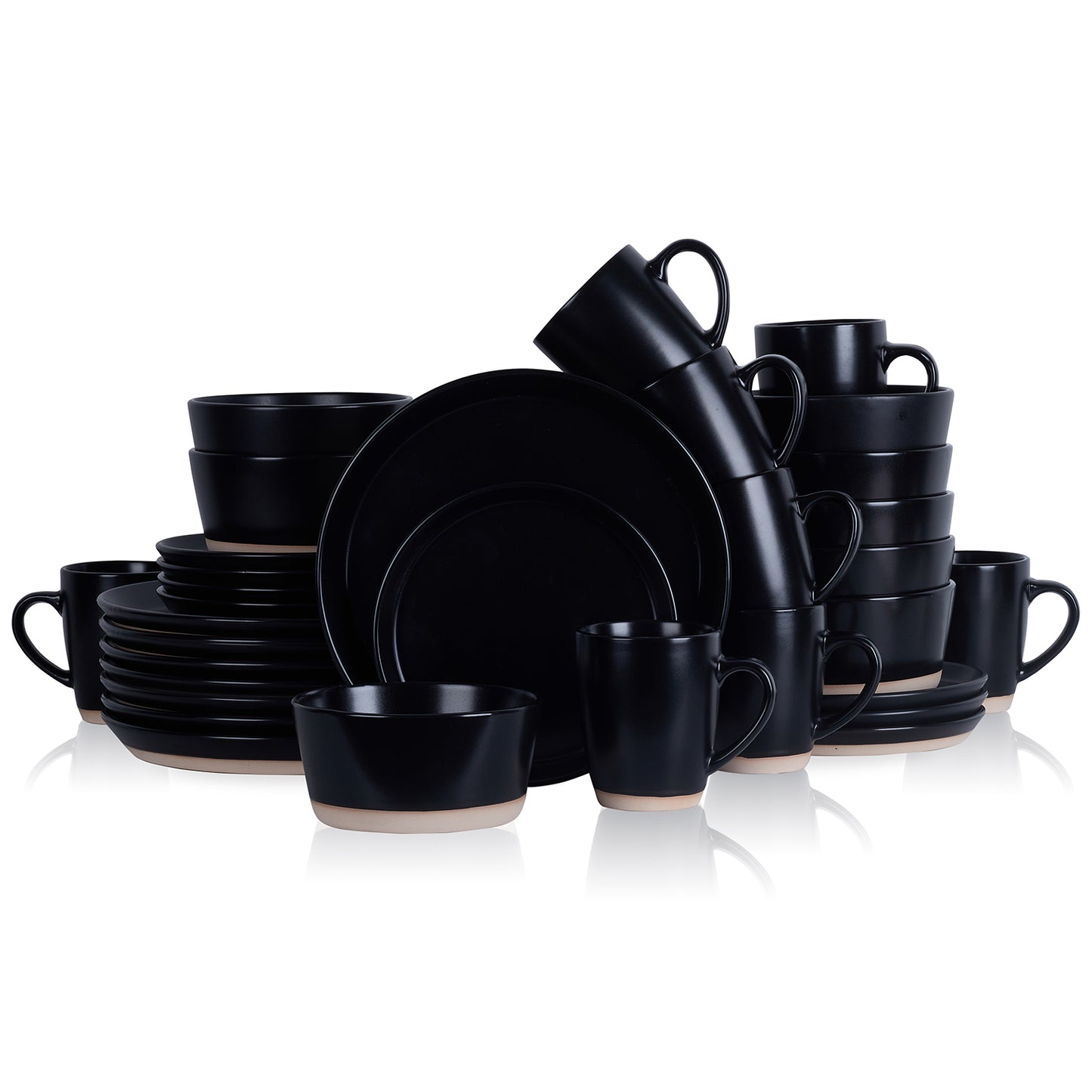 Jules Stoneware Dinnerware Set - Black
