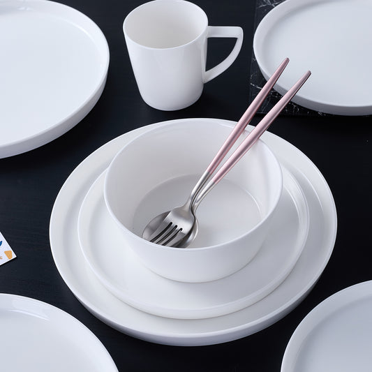 Madeline Bone China Dinnerware Set - White