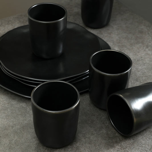 Hekonda Stoneware Dinnerware Set - Black