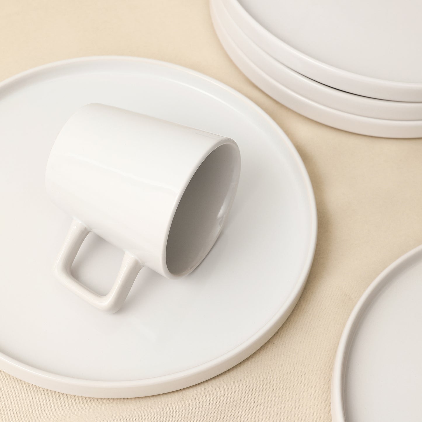 Celina Stoneware Dinnerware Set - White