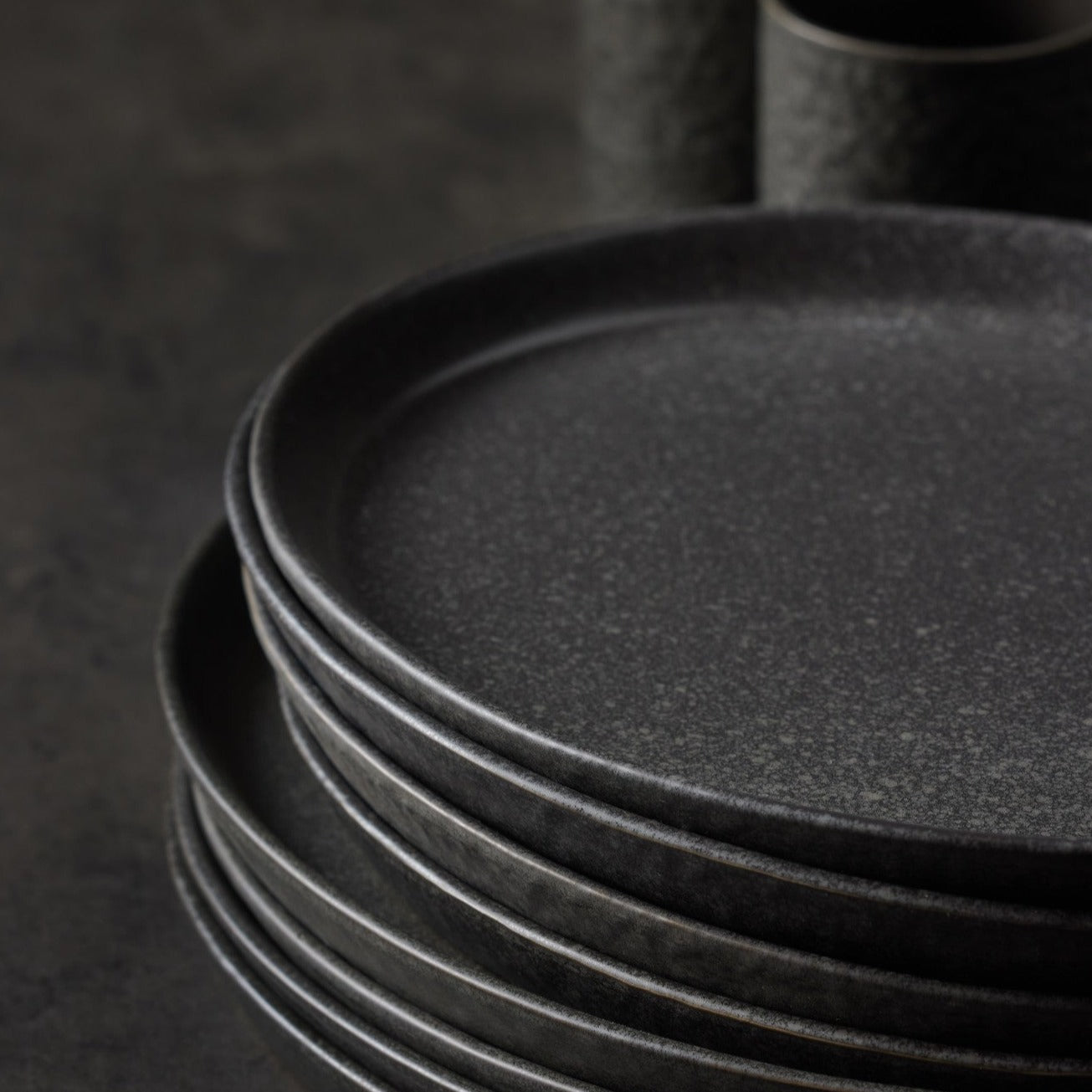 Katachi Stoneware Dinnerware Set - Charcoal