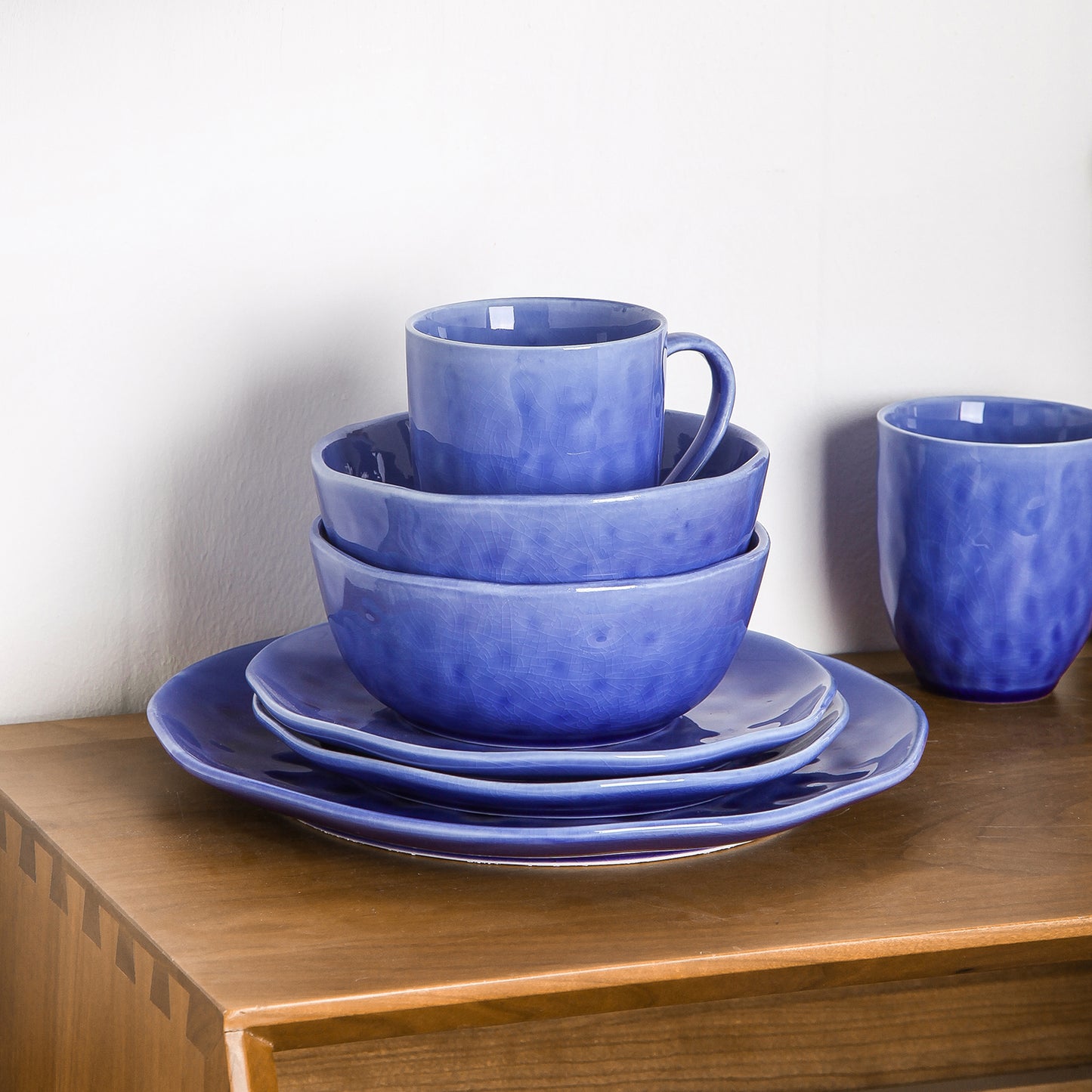 Constance Porcelain Dinnerware Set - Blue