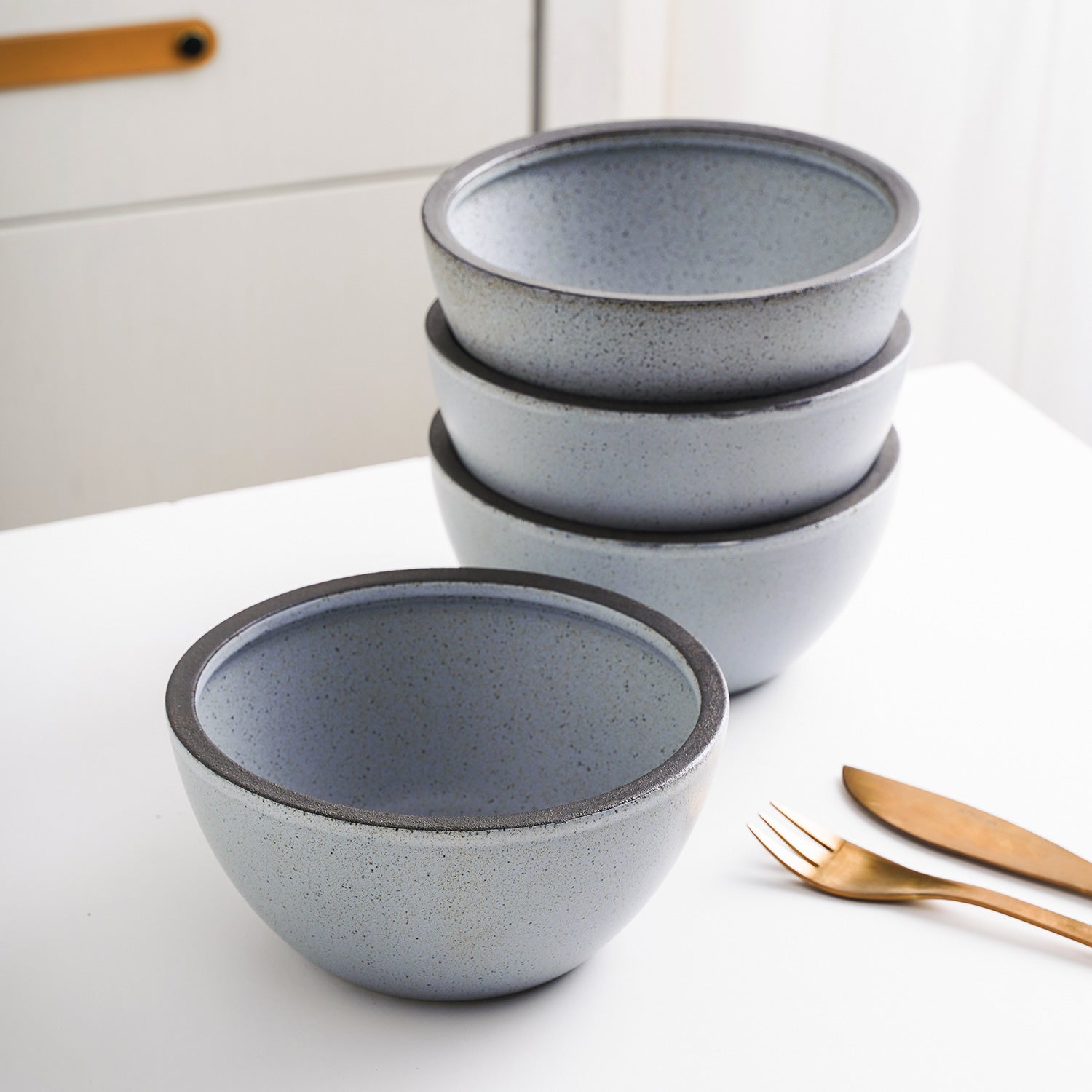 Stone Lain Tina 32-Piece Stoneware Dinnerware Set, Service for 8, Blue and  Grey