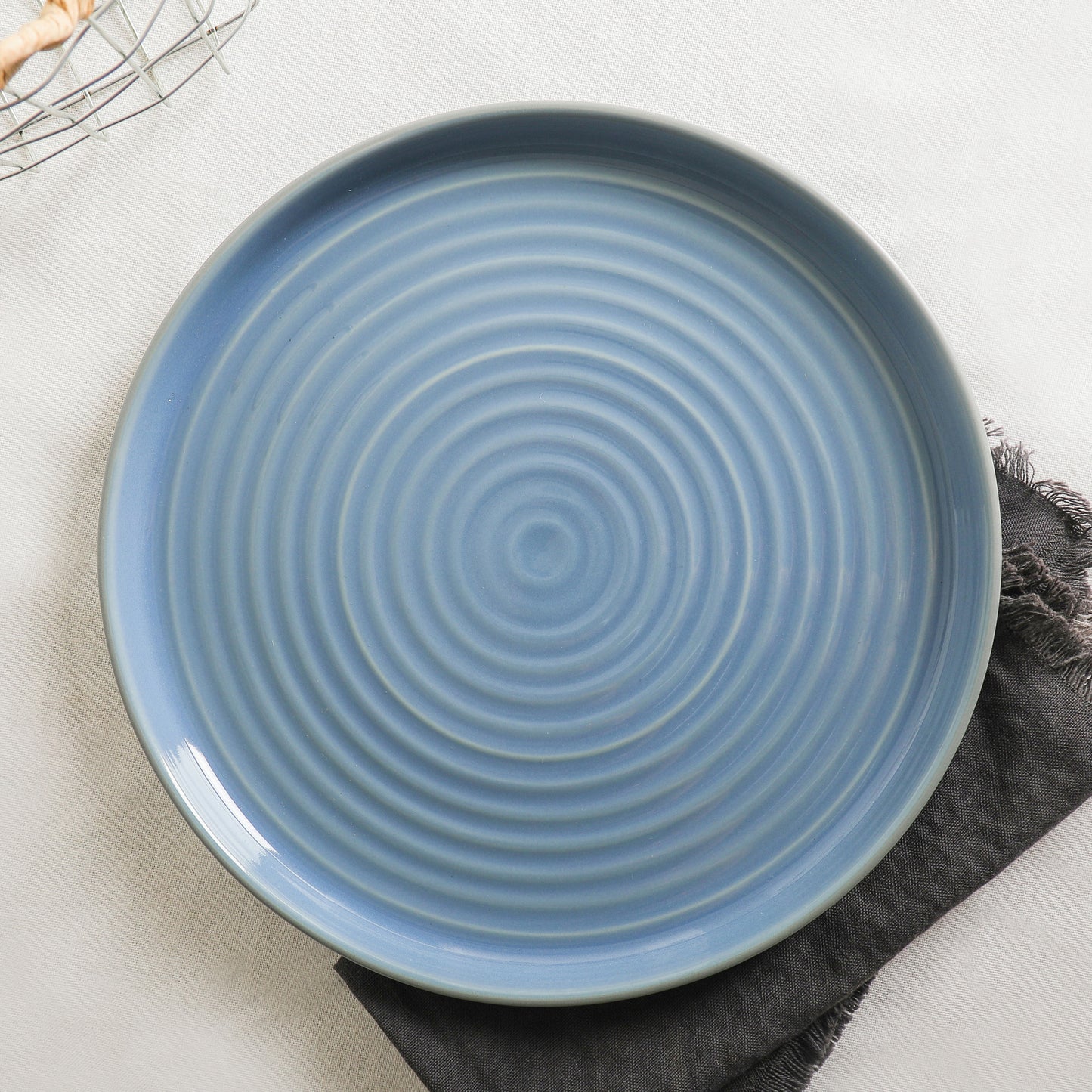 Elica Stoneware Dinnerware Set - Blue And Grey