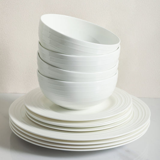 Eleanor Bone China Dinnerware Set - White