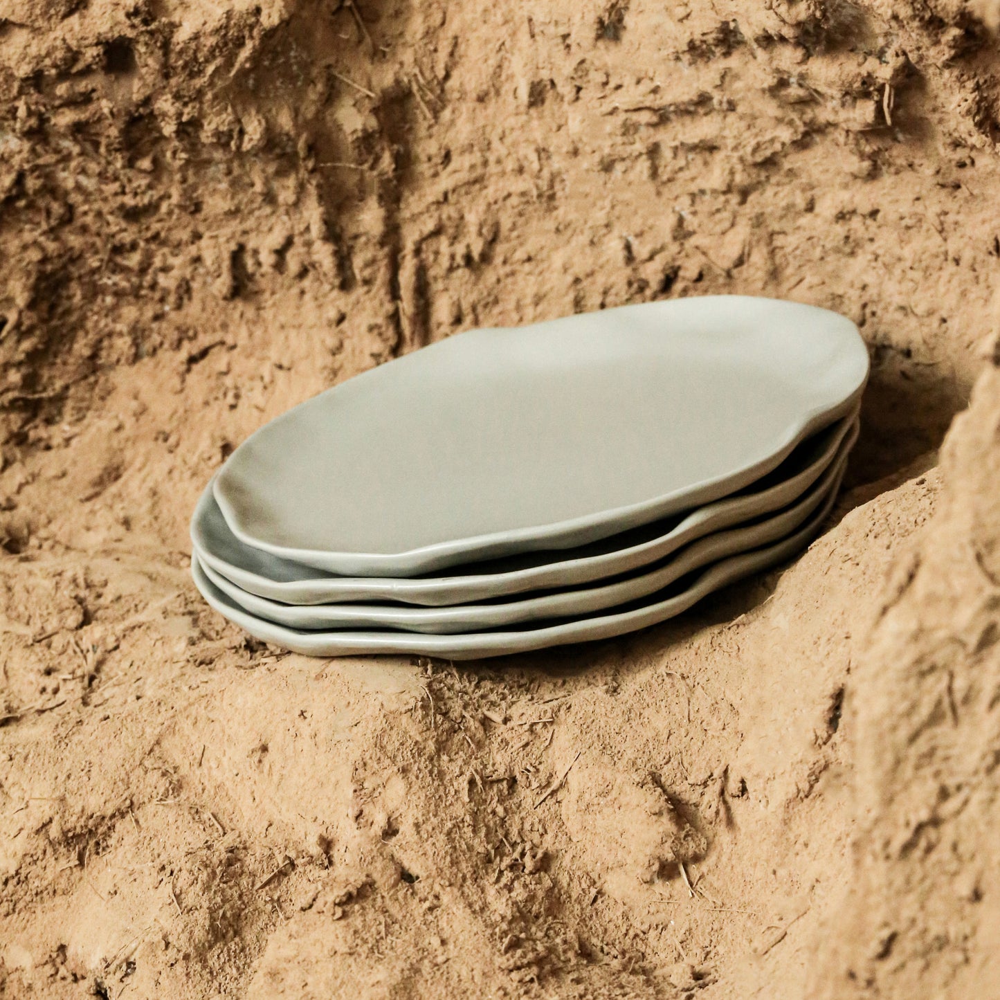 Atik Stoneware Dinnerware Set - Sage-Grey