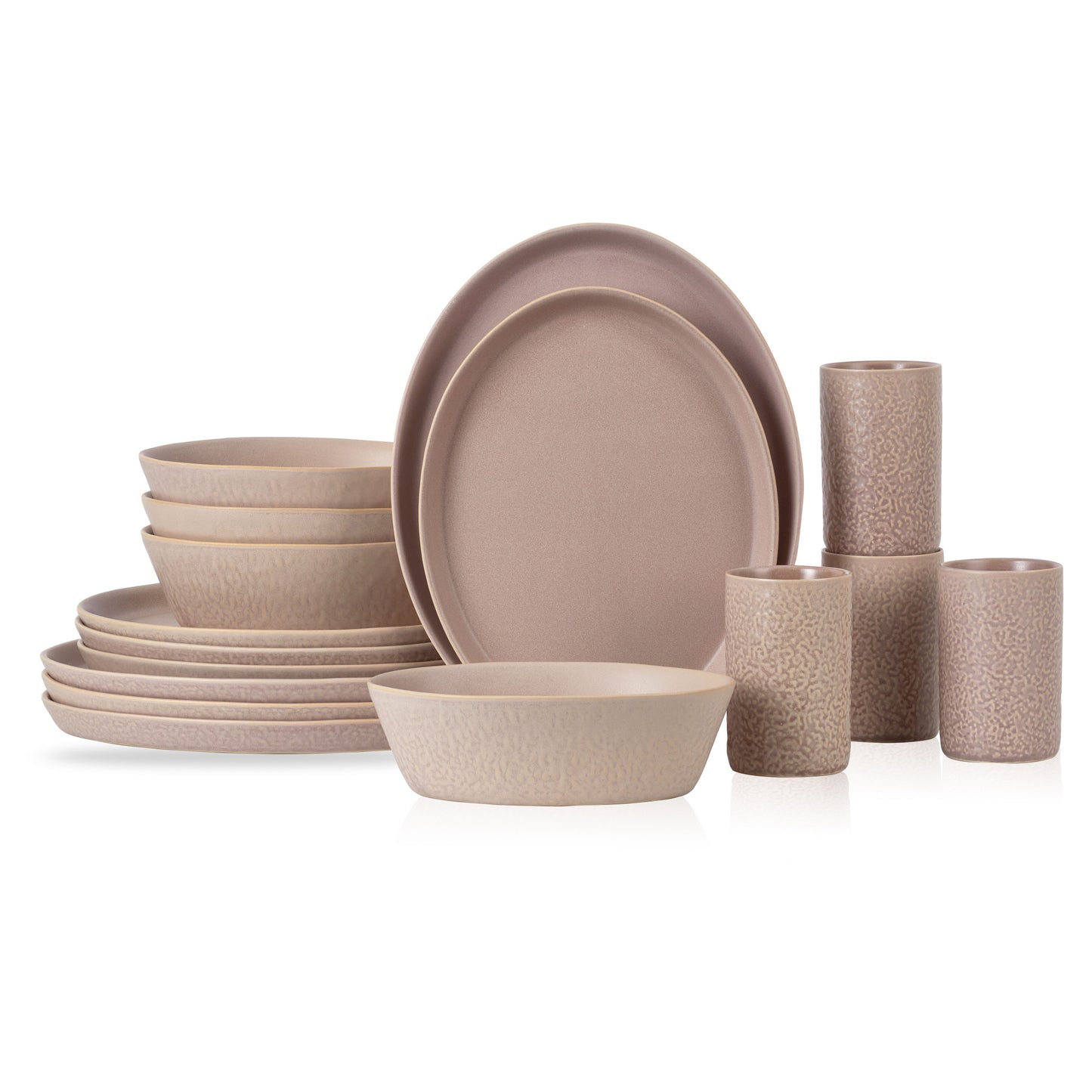 Katachi Stoneware Dinnerware Set - Nude