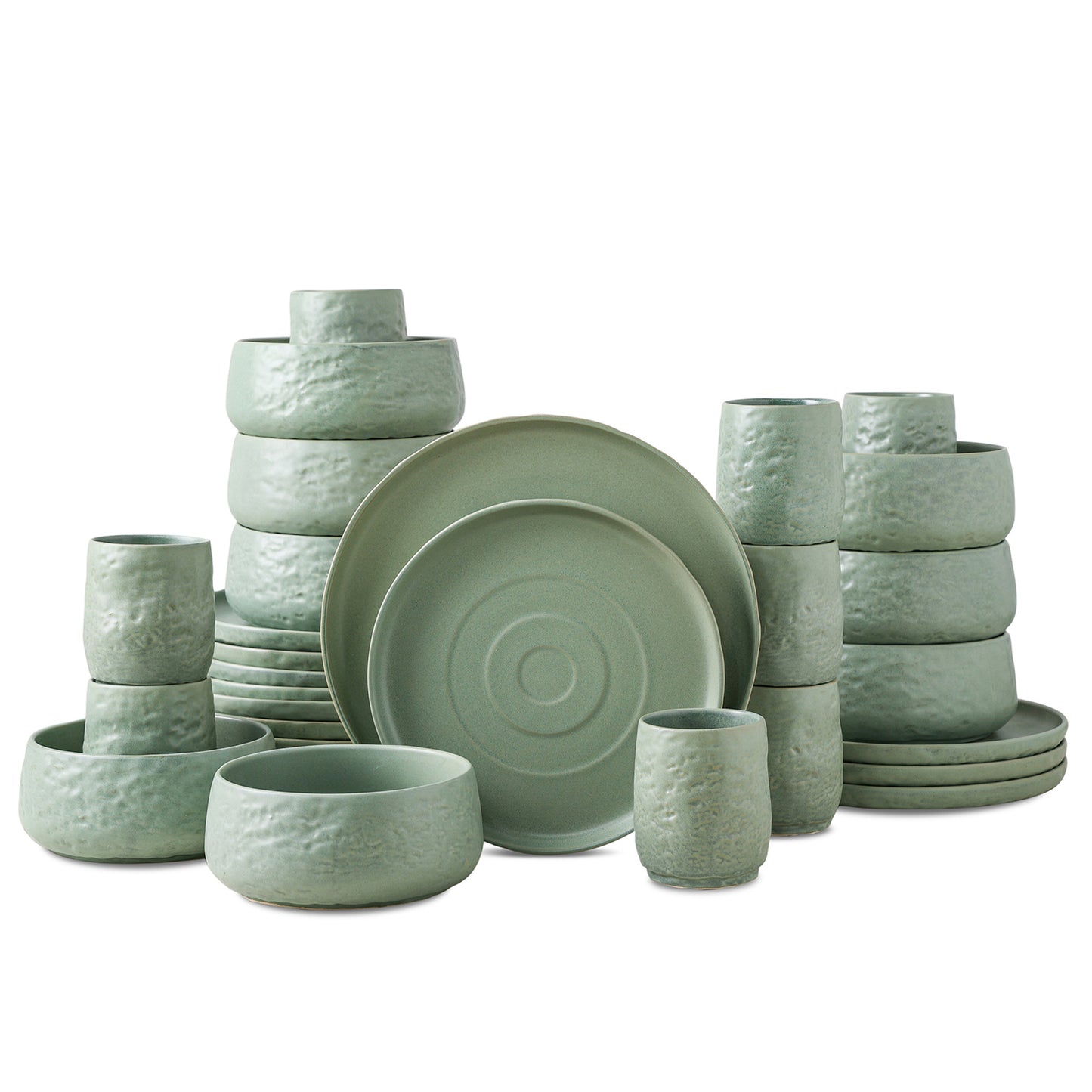 Shosai Stoneware Dinnerware Set - Sage