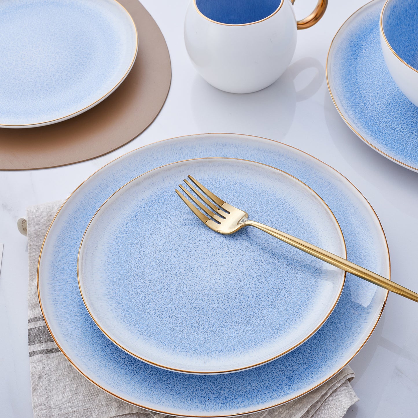 Josephine Porcelain Dinner Plate - Blue