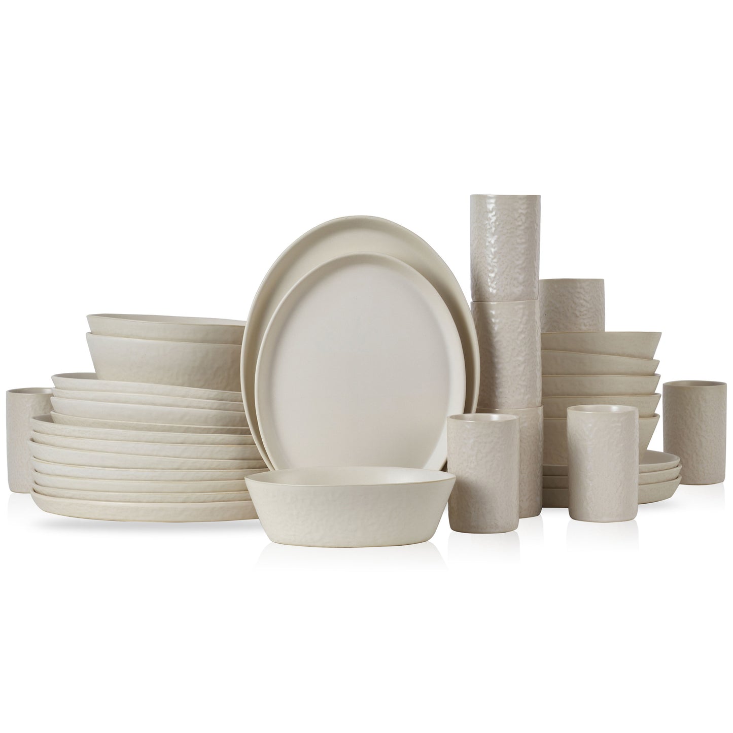 Katachi Stoneware Dinnerware Set - Ivory
