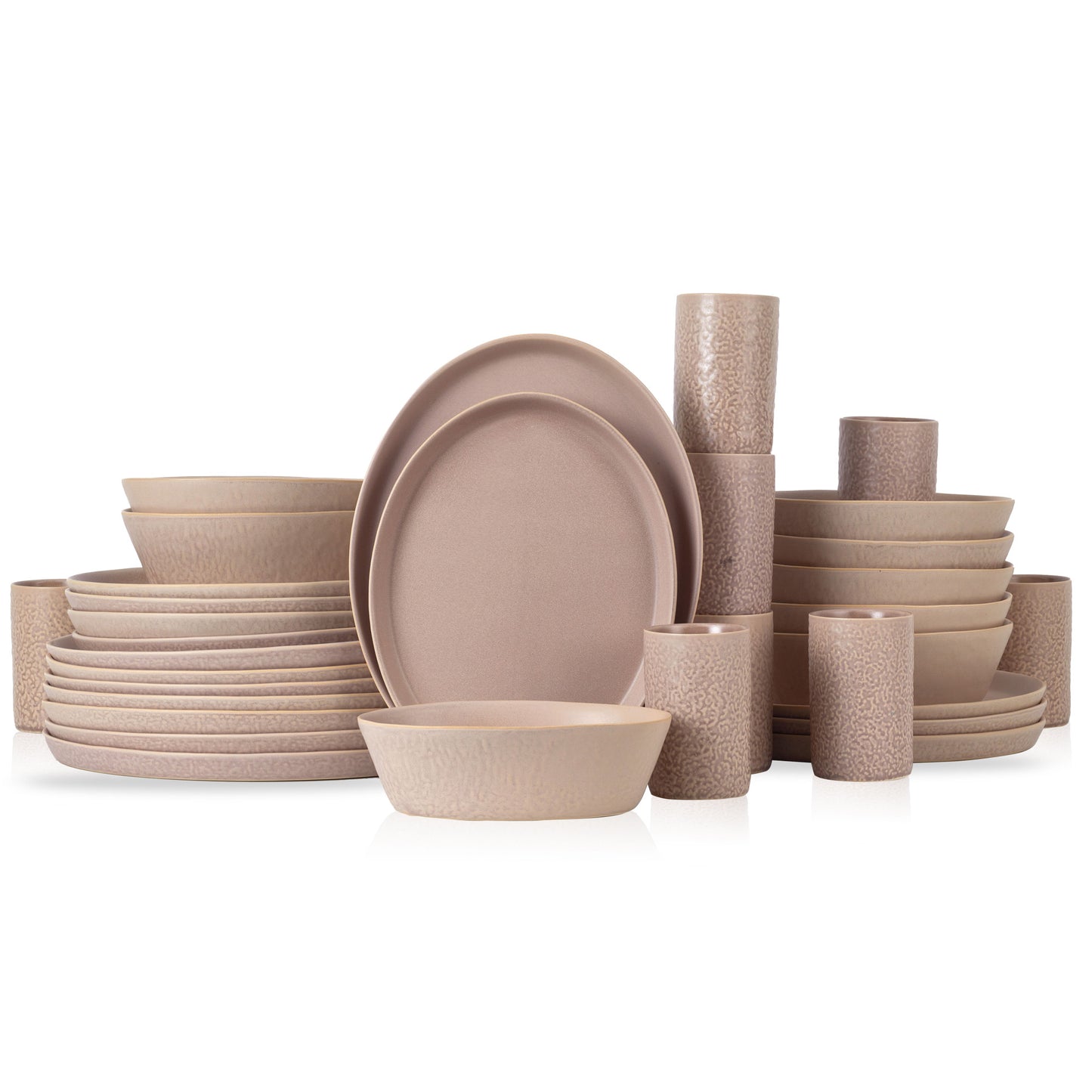 Katachi Stoneware Dinnerware Set - Nude