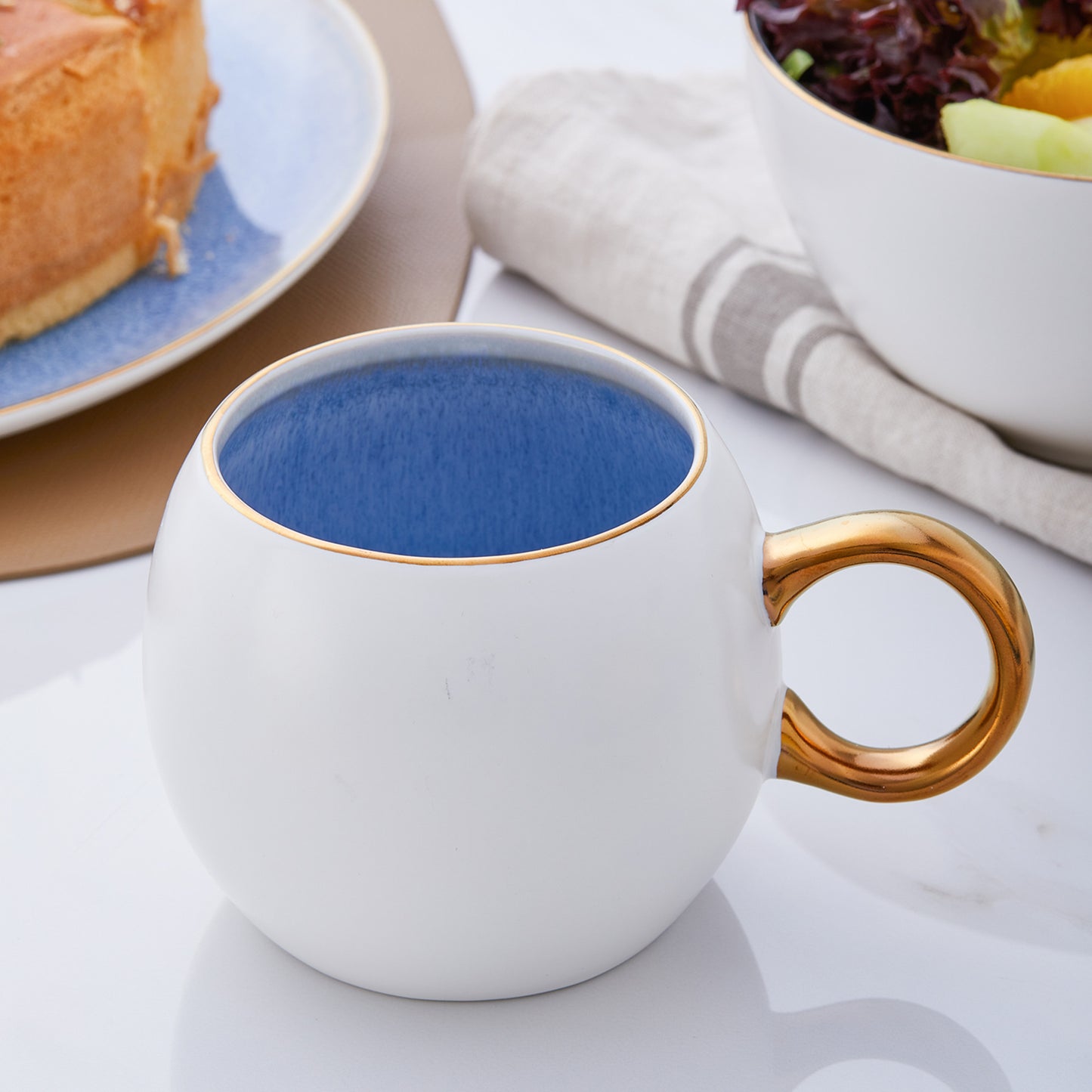 Josephine Porcelain Dinnerware Set - Blue