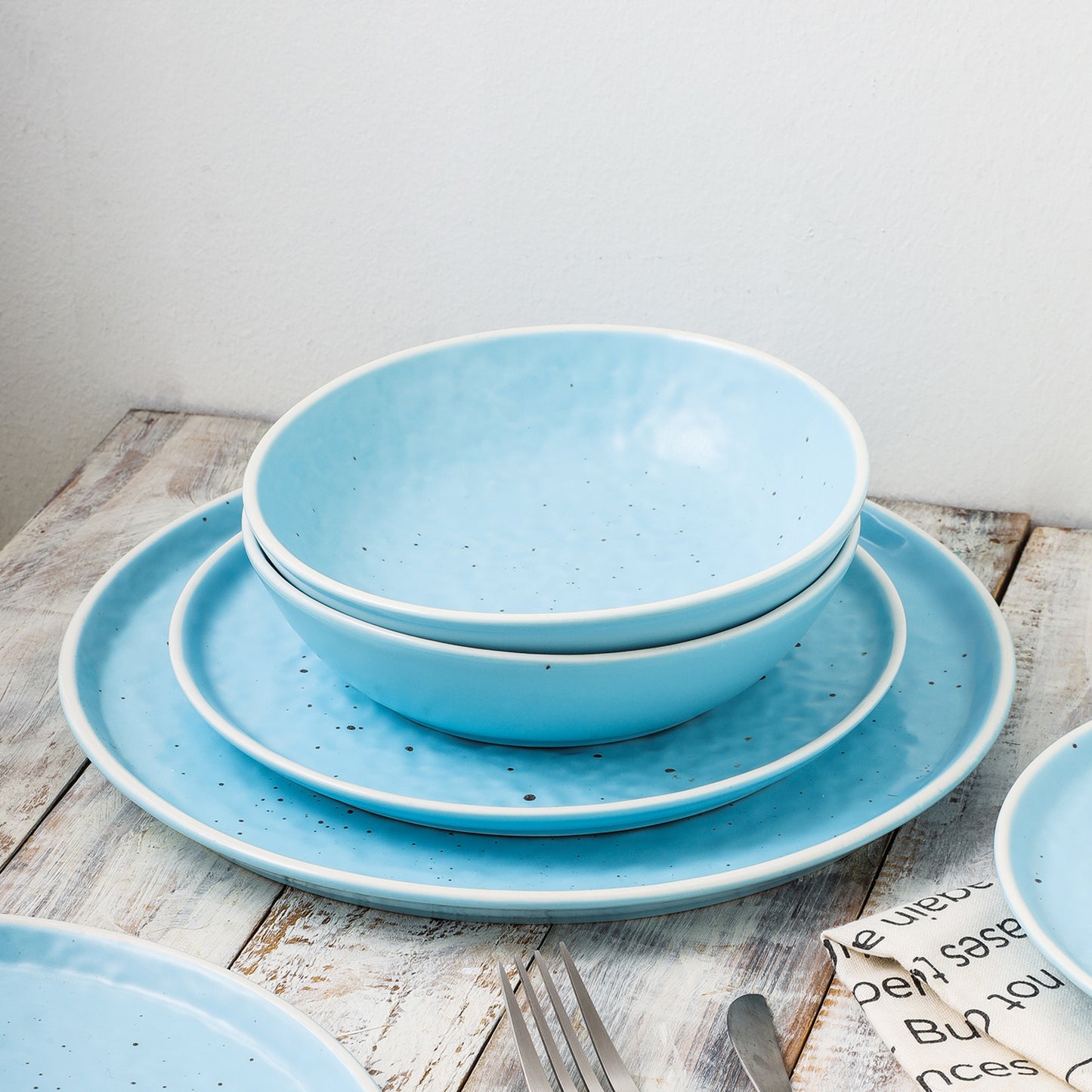 Elena Stoneware Dinner Plate - Blue