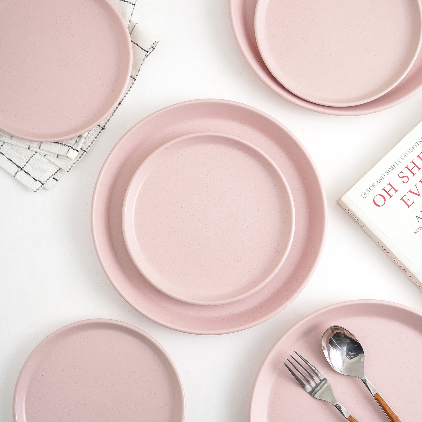 Albie Stoneware Dinner Plate - Pink