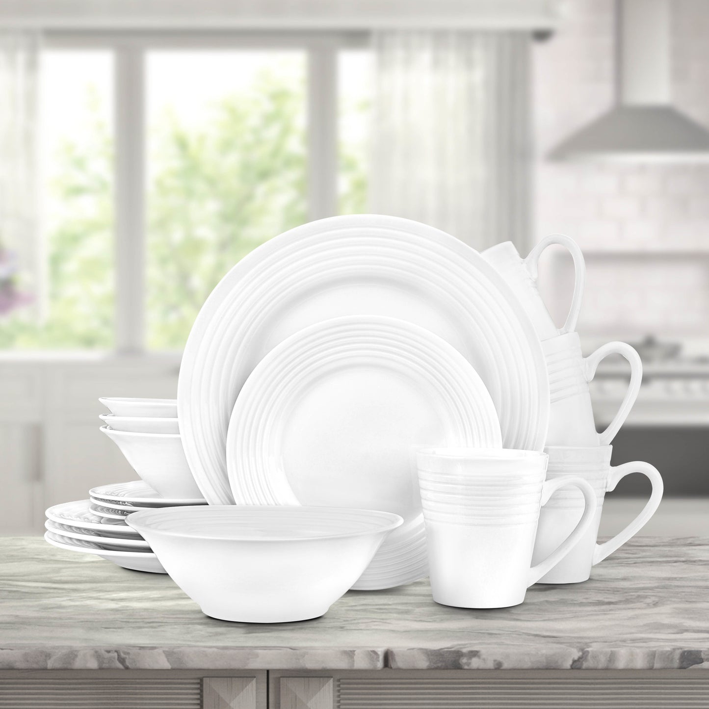 Piper Porcelain Dinnerware Set - White
