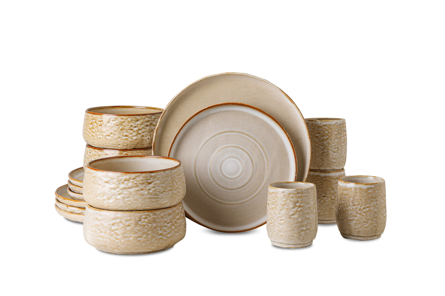 Shosai Stoneware Dinnerware Set - Sand