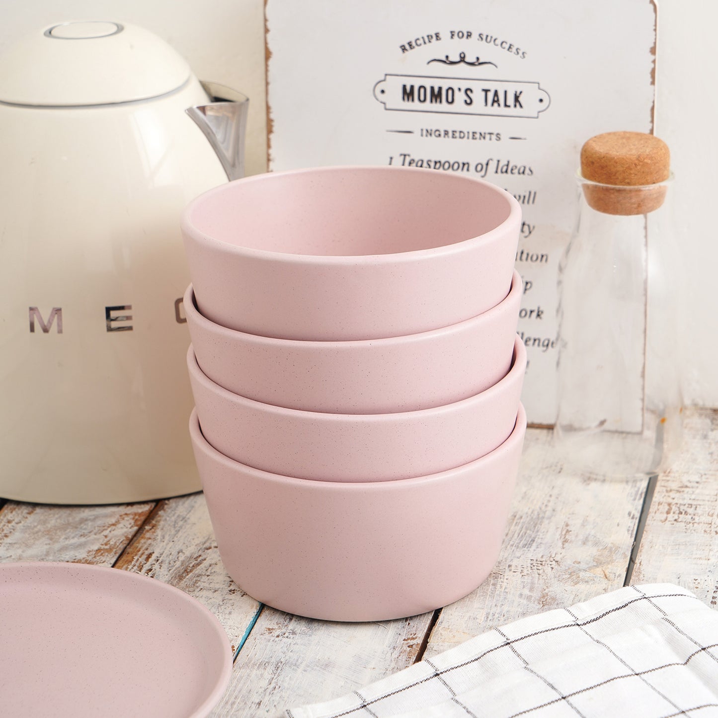 Albie Stoneware Bowl - Pink