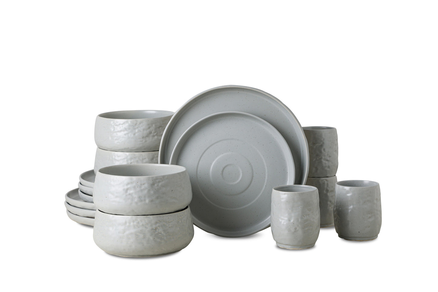 Shosai Stoneware Dinnerware Set - Grey